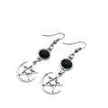 Women's Silver Moon Star Drop Earrings - primary lifestyle photo (1 of 4)