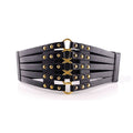 Rivets Belt - alternate view, shown with a person (2 of 2)