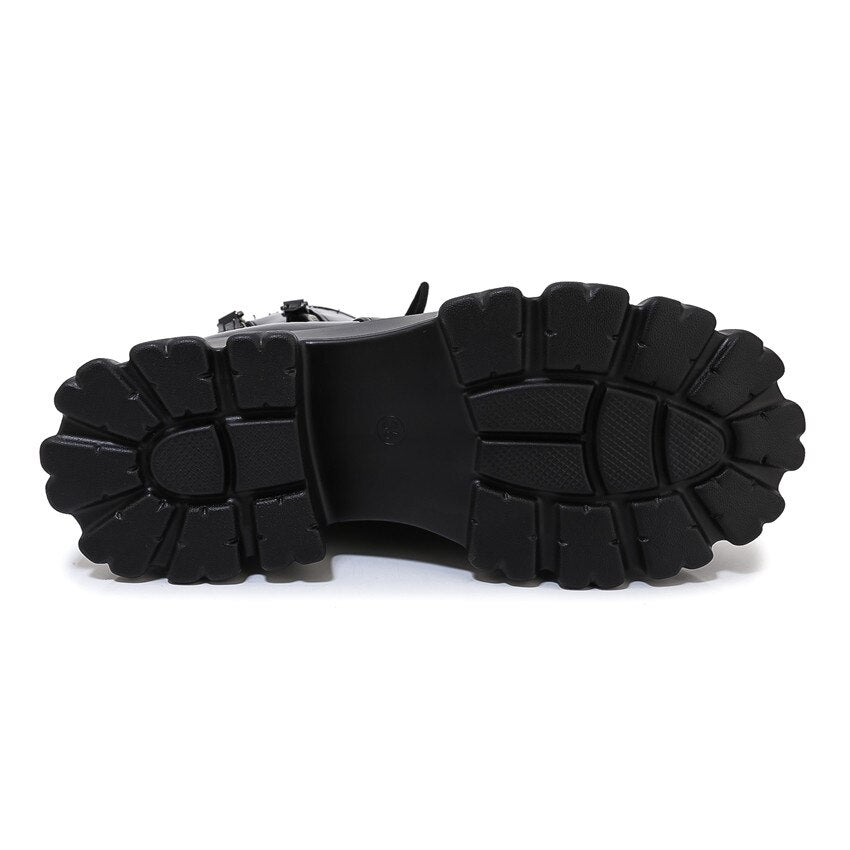 Zip Tire Ankle Boots
