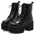 Punk Goth Boots - front studio view (1 of 3)