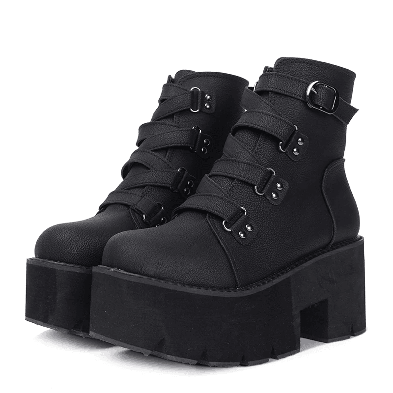 Punk Gothic Boots - front studio view (1 of 4)