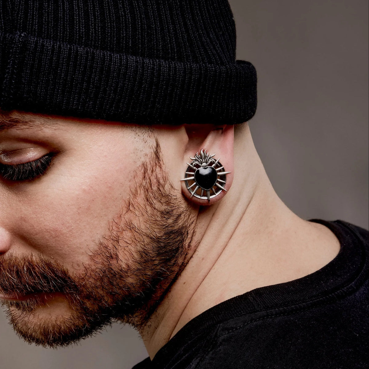 SACRED FLAME HEART TUNNELS (316L STAINLESS STEEL)