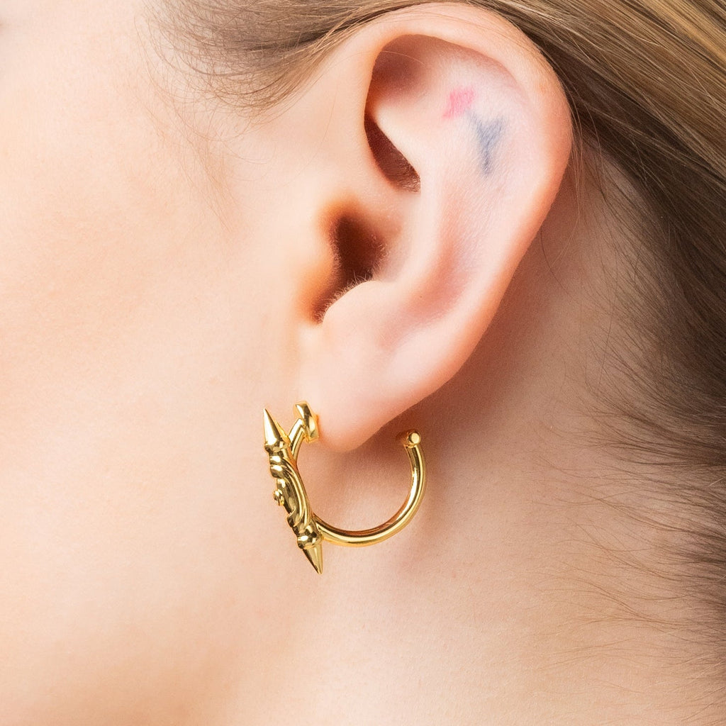 LAMINAR AXIS SPIKE EARRINGS