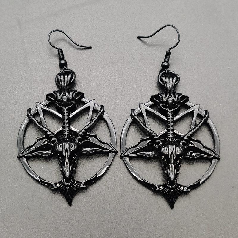 Retro Pentagram Earrings - alternate lifestyle view (2 of 4)