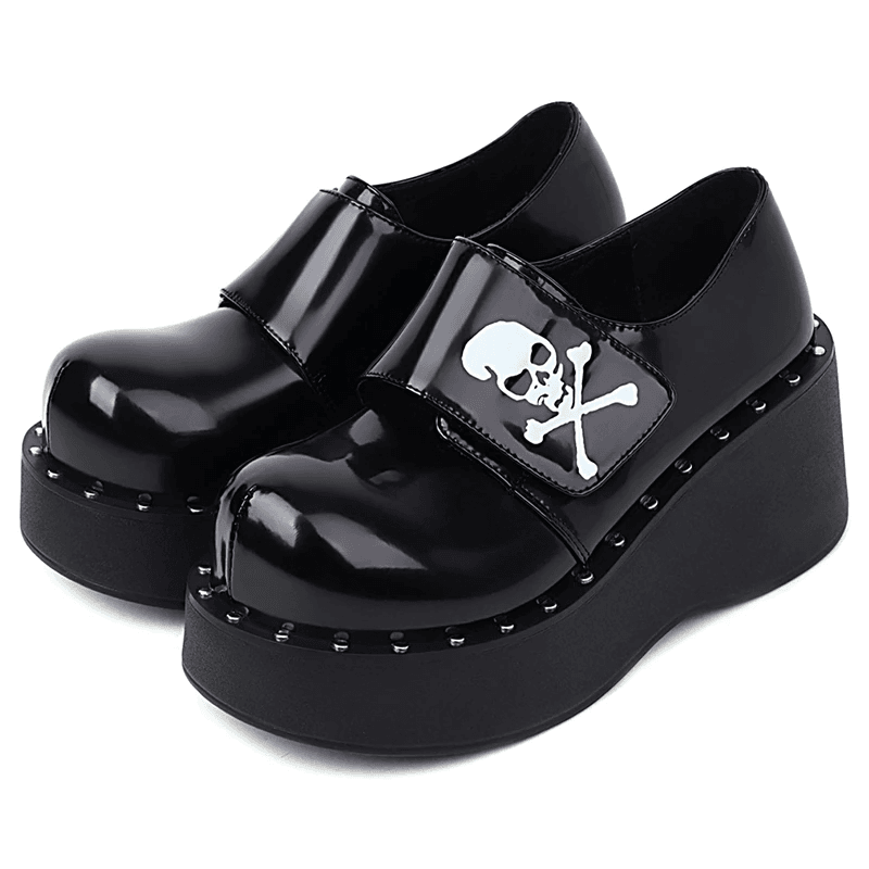 Skull lace boots