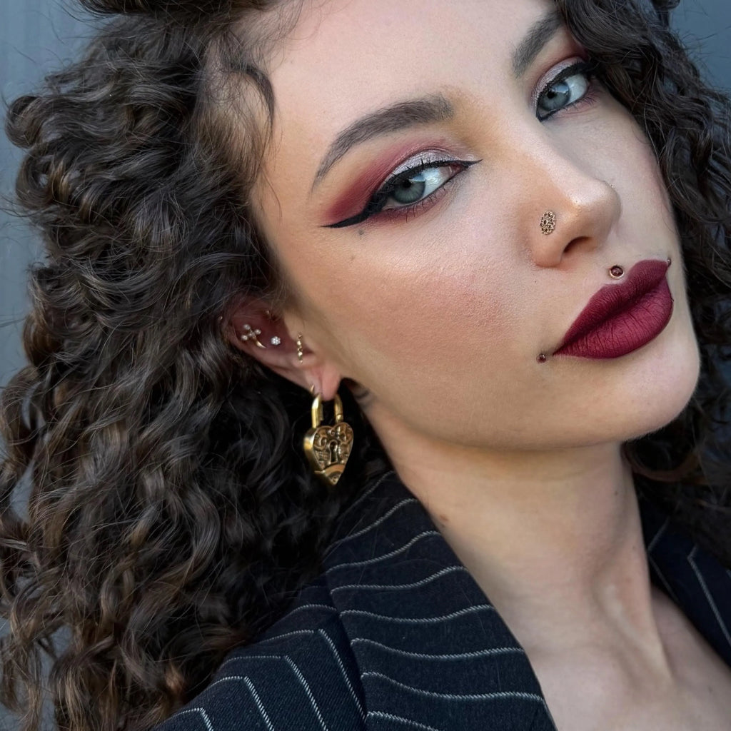 SKULL HEARTLOCK EARRINGS