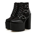 Gothic Harness Boots - Creepy Goth