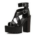 Solid Retro High Heels