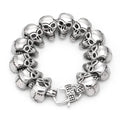Men's Silver Skull Link Bracelet - alternate studio view (2 of 3)