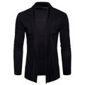 Men's Black Open-Front Shawl Knit Cardigan - front studio view (1 of 5)