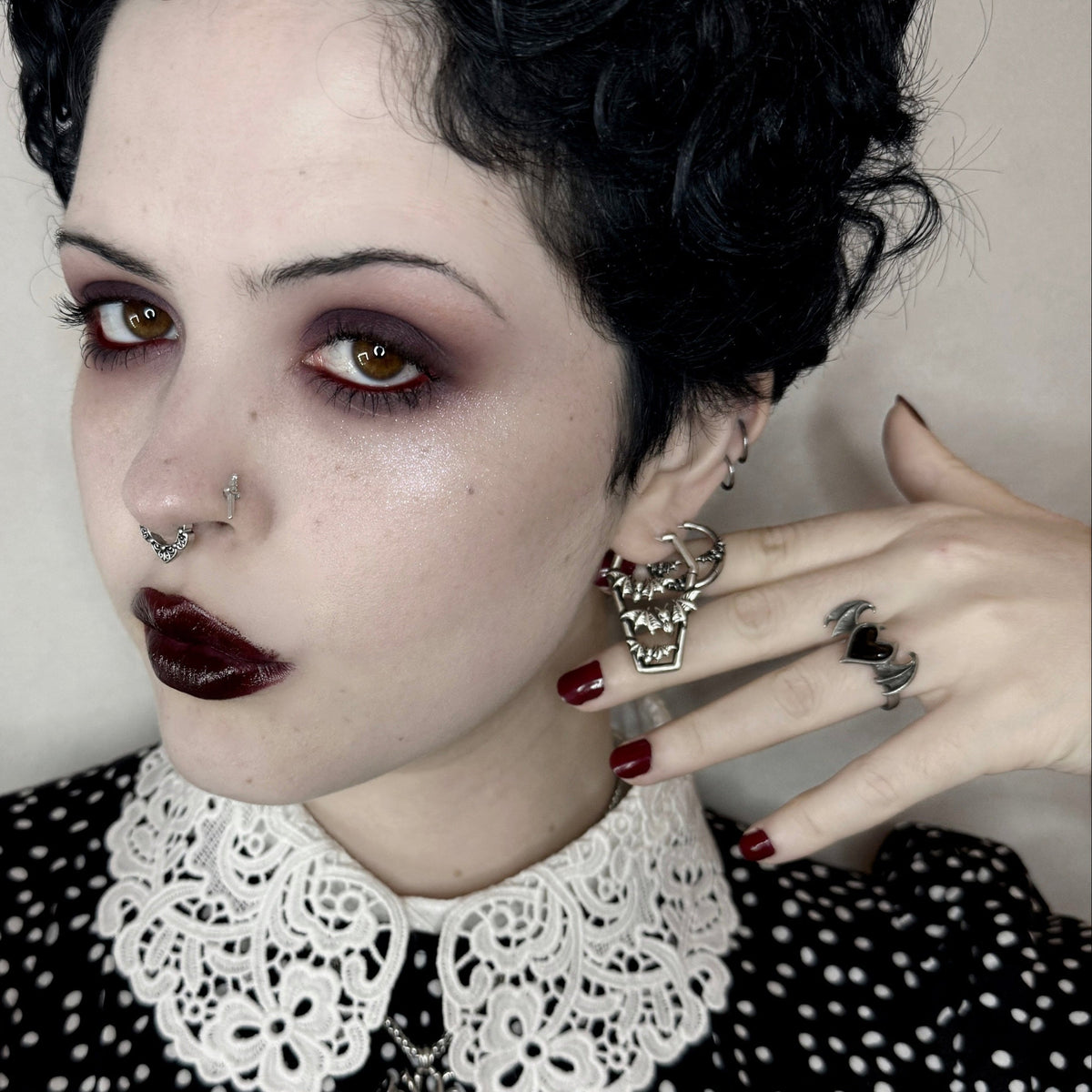 BAT TOMB EARRINGS