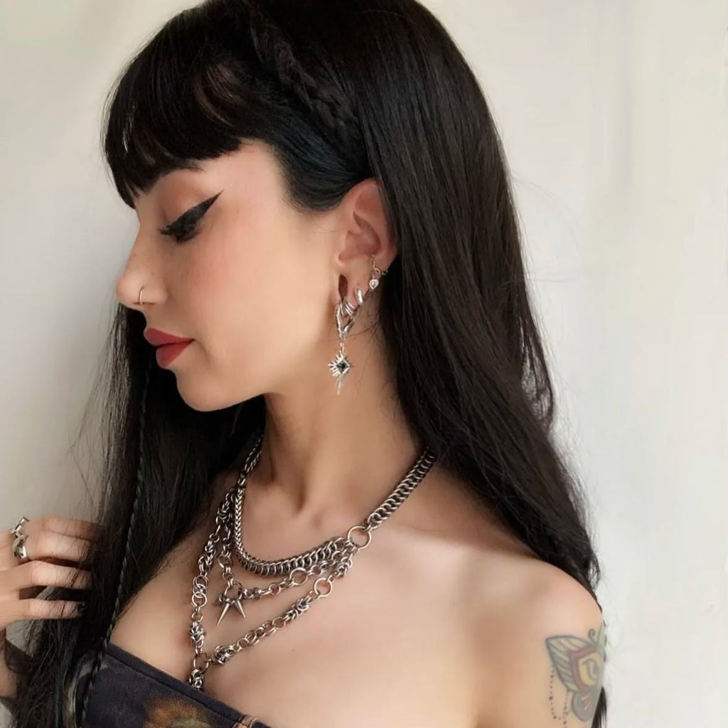 WINGED HEARTBURST EARRINGS (925 SILVER)